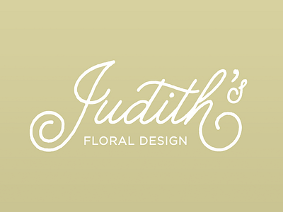 Judith's Floral Design Logo floral flow logo script