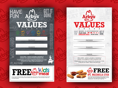 Arby's School School Certificate branding design typography