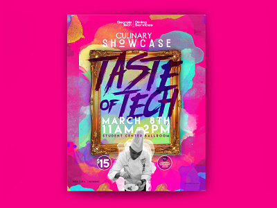 Culinary Showcase Taste of Tech design poster art typography