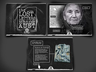 Lost Letters of the Holocaust Web Design