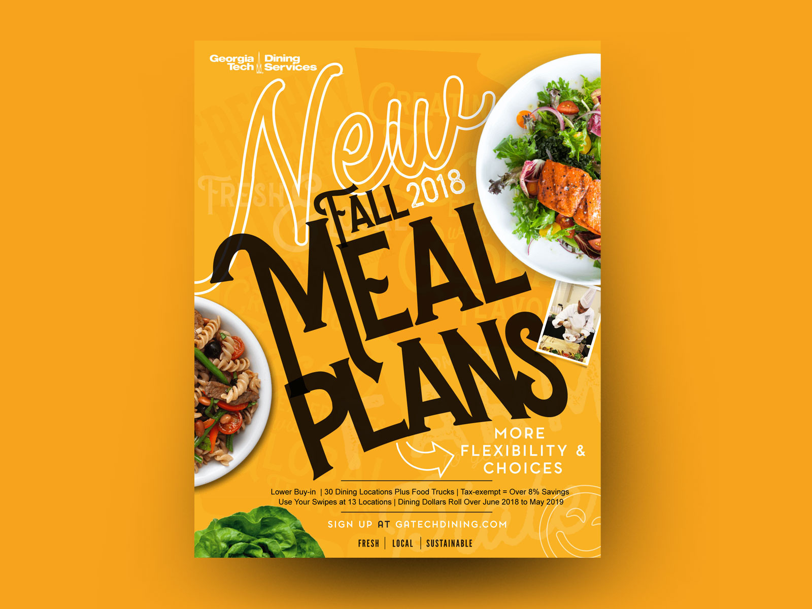 Fall 2018 Meal Plan Poster by Kasey Smith on Dribbble