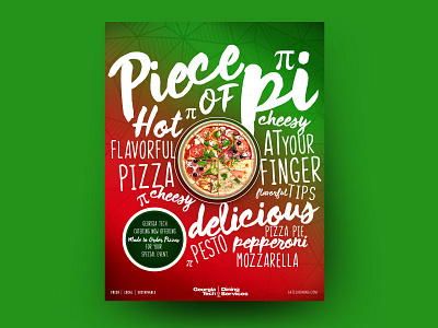 Piece of Pi Pizza Poster Design branding design poster art typography