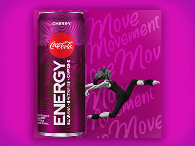 Coca Cola Energy Social Media Post branding design social media