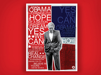Barack Obama "Hope" Poster design illustration poster art typography
