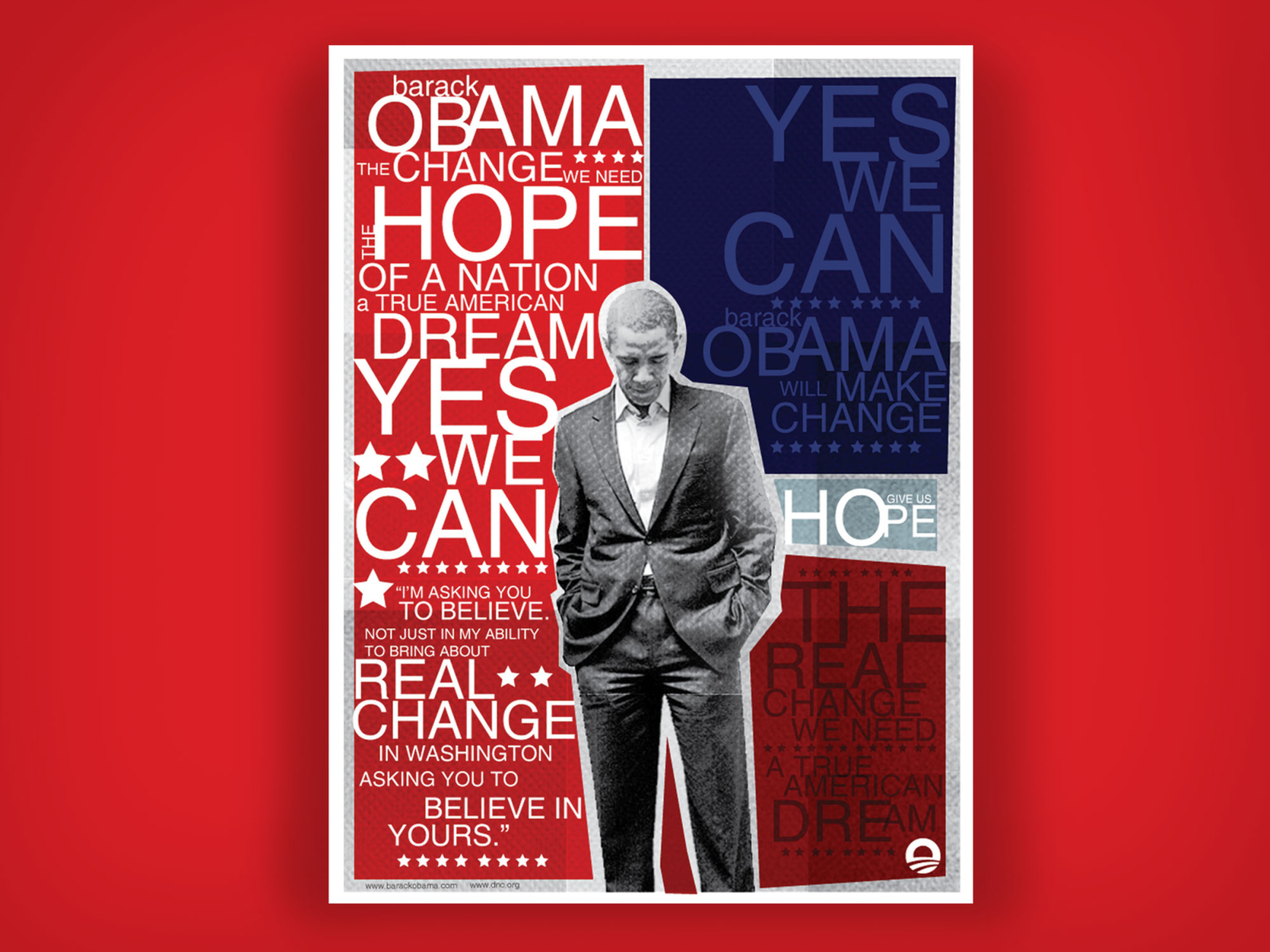 Barack Obama "Hope" Poster by Kasey on