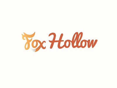 Fox Hollow Logo brand and identity branding design fox illustration logo logo design type typography vector