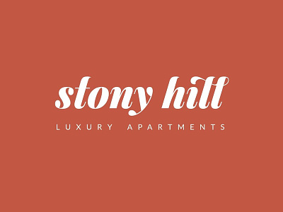 Stony Hill Logo Concept apartment apartments brand brand and identity branding design developer logo logo design real estate type typography