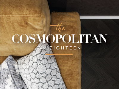 The Cosmopolitan on Eighteen apartment apartments brand brand and identity branding cosmo cosmopolitan developer logo logo design real estate serif logo typography urban