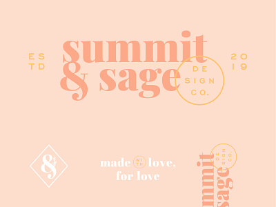 Summit and Sage ampersand brand brand agency brand and identity brand identity branding design company graphic designer icon illustration logo logo design sage serif logo summit typography