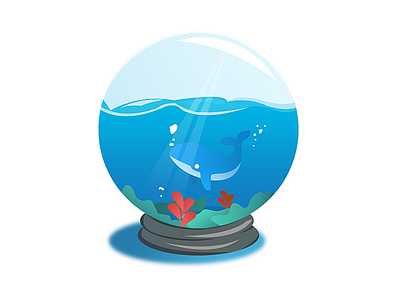 sea glass ball design illustration