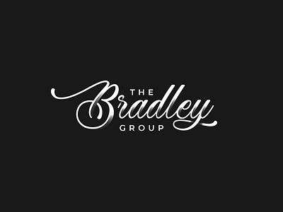 The Bradley Group branding clean design elegant handwritten lettering lettermark logo sophisticated wordmark