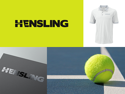 HENSLING ball branding clean design elegant logo sophisticated tennis wordmark