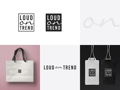 LOUD ON TREND branding clean clothing design elegant logo sophisticated woman wordmark