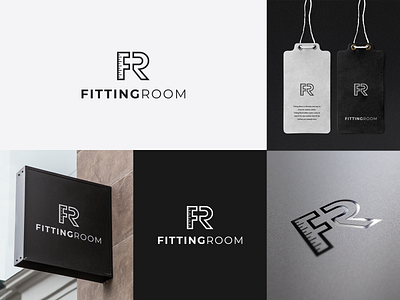 FITTING ROOM branding clothing design elegant fitting room logo monogram sophisticated