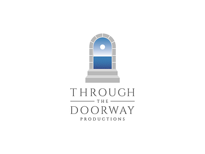THROUGH THE DOORWAY branding design door illustration logo moon producer productions sea sophisticated stair youtube
