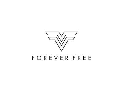 FOREVER FREE branding clean design elegant ff letter f logo monogrem sophisticated