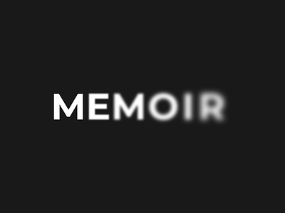 MEMOIR branding clean design elegant logo memory smart sophisticated wordmark