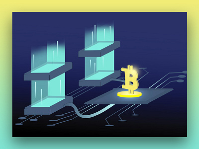 Cryptocurrency Illustration bitcoin crypto cryptocurrency gradient illustration isometric