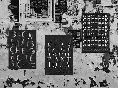 Typographic Poster Series black and white brand identity branding design didot flat futura helvetica minimal mockup poster print type typedesign typography