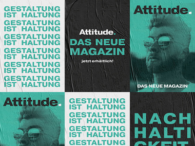 "Attitude" - Magazine Poster Series advertising brand identity branding clean design flat logo logodesign minimal mockup poster poster design print type typography