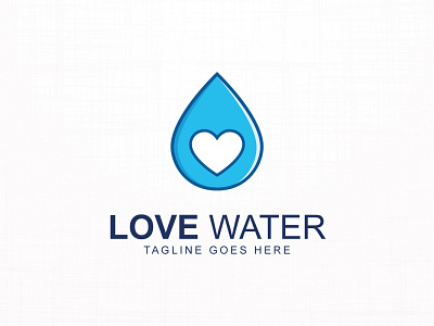 Love Water Logo logo logo for sale logo template love love logo love water nature stock logo template vector water water logo