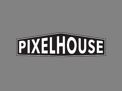 Brand development idea bold house logo pixelhouse type