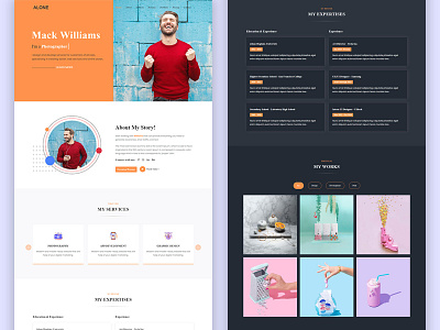 Alone - Personal Portfolio Responsive HTML5 Template