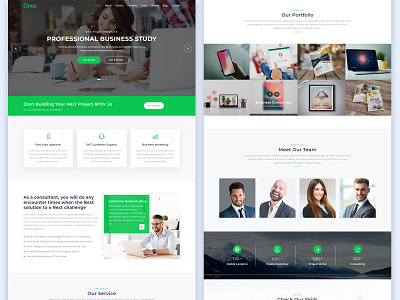 Onex - Consulting & Business One Page HTML5 Template