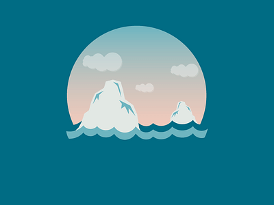 Arctic Sunrise arctic gradient graphic design illustration illustrator landscape sunrise vector