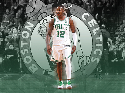 Scary Terry basketball boston celtics gradient graphic design logo media nba photoshop sports team texture