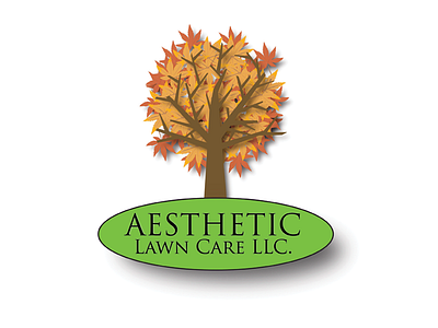 Aesthetic Lawn Care, LLC. brand identity branding graphic design identity illustrator landscaping local business logo new hampshire simple small business tree