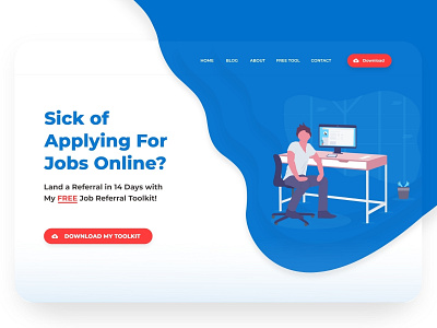 Sick of Applying For Jobs Online Banner design designbyfazal illustration simple website stunning website ux web designer webdesign