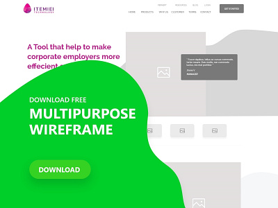 Free Multipurpose Wireframe designbyfazal landing page multi purpose prototype theme page user experience design user interface design web design web layout wireframe