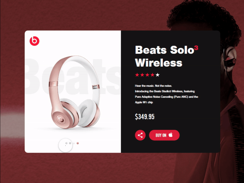 Beats Solo UI beats headphones music ui ux