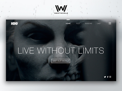 West World Website Design design fluent hbo ui user interface ux web web design westworld