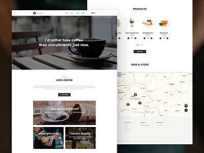 Avin Coffee  WebSite Design