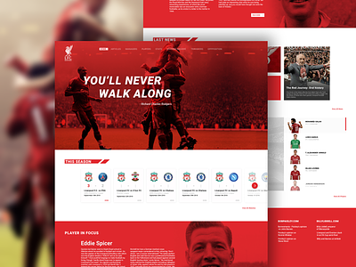 Liverpool FC History design football liverpool liverpoolfc ui user interface ux web web design
