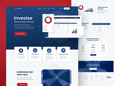 Investae Website design figma investment investments logo ui user interface ux web web design