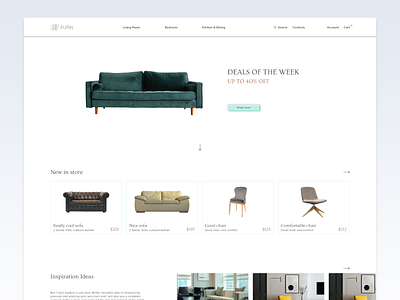 Furniture store website design furniture ui web