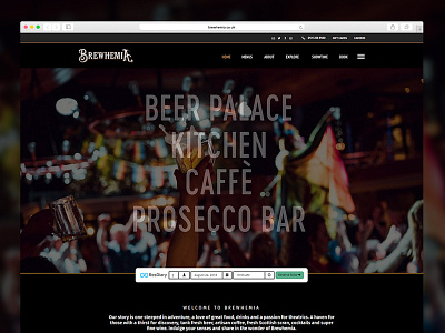 Brewhemia Landing Page beer branding dark design food landing page ui web webdesign website