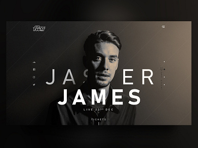 Jasper James dark design house landing page music nightclub techno typography ui webdesign website