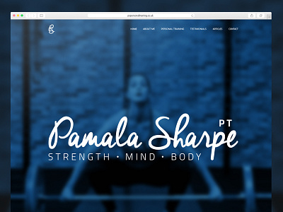 Pamala Sharpe Personal Training branding fitness landing page personal trainer ui website