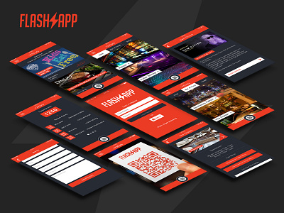 Flashapp app booking app events screens ui