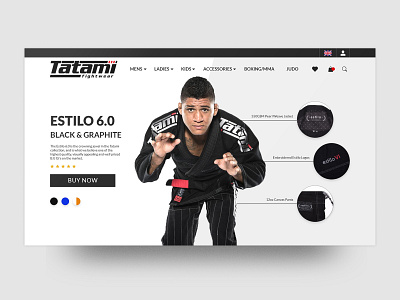 Tatami Fightwear adobexd creative landing page landing page martial arts ui website