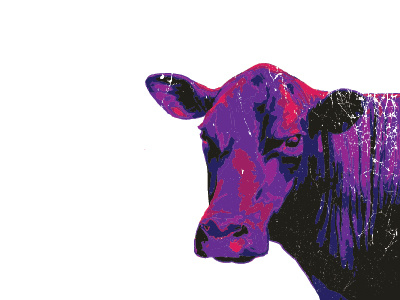 The Vector Cow abazzo graphics cow pink purple vector