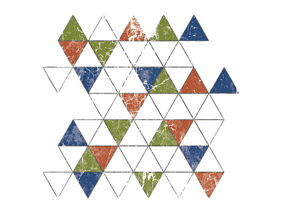 Triangular Grid abazzo graphics blue green grid illustration minimalistic orange triangle