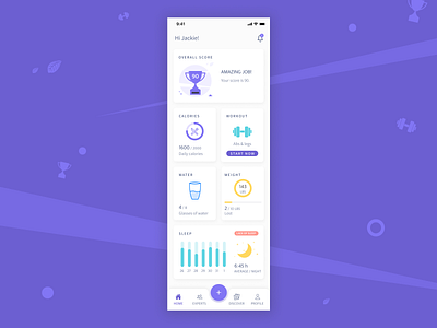 Fitness App Home Page