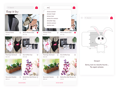 Shopping page (Free UI Kit) buy empty screen no results shopping ui kit ui kits ui pack