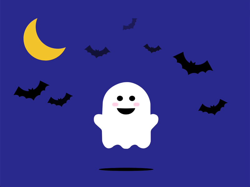 Happy Halloween animation animation design bats ghost graphic design halloween halloween design illustration sketch app spooky