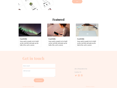 Footer for Personal Website